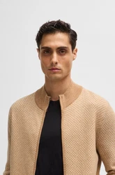 BOSS Strickjacke H-Eltorno Braun/Beige/Khaki