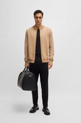 BOSS Strickjacke H-Eltorno Braun/Beige/Khaki