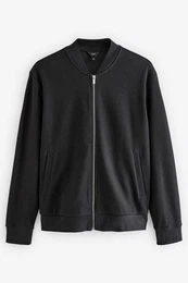Bomberjacke Strukturierte Jersey-Bomberjacke (1-St)