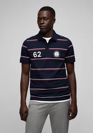 Poloshirt Streifen-Polo Piquee im Streifen-Design