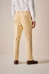 Next Motion Flex Stretch Anzug Slim Fit Hose Gelb/Khaki/Gold