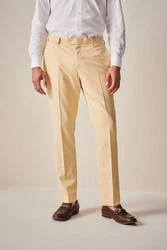 Next Motion Flex Stretch Anzug Slim Fit Hose Gelb/Khaki/Gold