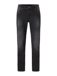Straight-Jeans BEN Schwarze Regular Fit Jeans mit Stretch