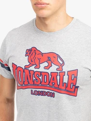 Lonsdale T-Shirt Methley Silber/Hellgrau/Grau/Schwarz/Rot