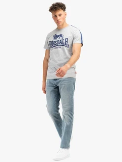 Lonsdale T-Shirt Henconner Hellblau/Grau