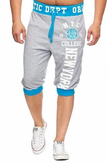L.gonline Sweatshorts Herren New York (569) Grau/Hellblau/Blau