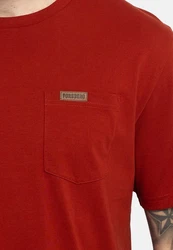 FORSBERG T-Shirt mit Brusttasche Rot/Orange/Dunkelrot