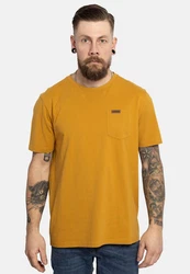 FORSBERG T-Shirt mit Brusttasche Gelb/Braun/Gold