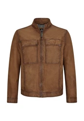 Milestone Lederjacke MSTizian Braun/Beige