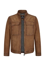 Milestone Lederjacke MSTizian Braun/Beige