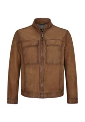 Milestone Lederjacke MSTizian Braun/Beige