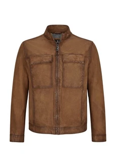 Milestone Lederjacke MSTizian Braun/Beige