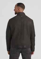 Milestone Lederjacke MSTizian Khaki/Dunkelgrün/Dunkelbraun/Grau/Braun