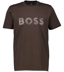 BOSS T-Shirt TEE JAGGED 1 Rosa/Gold/Braun/Dunkelbraun