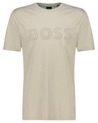 BOSS T-Shirt Regular Fit Beige/Khaki/Braun/Gold/Rosa