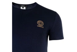 Versace T-Shirt Herren T-Shirt - Unterhemd, Rundhals, Stretch Dunkelblau/Blau