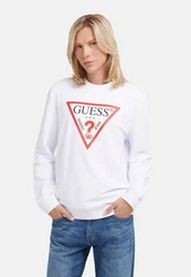 Guess Sweatshirt Audley Weiß/Creme/Hellblau/Rot