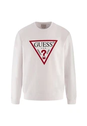 Guess Sweatshirt Audley Weiß/Creme/Hellblau/Rot