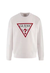Guess Sweatshirt Audley Weiß/Creme/Hellblau/Rot