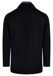 HECHTER PARIS Wolljacke mit Reißverschluss und Knopfleiste Dunkelblau/Schwarz/Hellblau