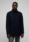 HECHTER PARIS Wolljacke mit Reißverschluss und Knopfleiste Dunkelblau/Schwarz/Hellblau