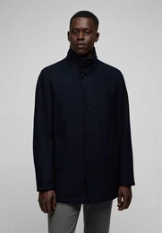 Wolljacke mit Reiverschluss und Knopfleiste