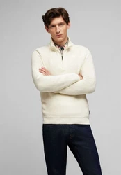 HECHTER PARIS Troyer mit Troyer-Kragen Creme/Beige/Weiß/Hellblau/Khaki
