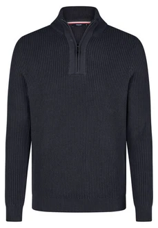 HECHTER PARIS Troyer mit Troyer-Kragen Dunkelblau/Blau/Schwarz/Dunkelgrau HECHTER PARIS Troyer mit Troyer-Kragen Dunkelblau/Blau/Schwarz/Dunkelgrau