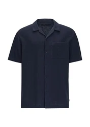 QS Kurzarmhemd Dunkelblau/Blau/Hellblau
