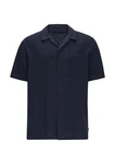 QS Kurzarmhemd Dunkelblau/Blau/Hellblau