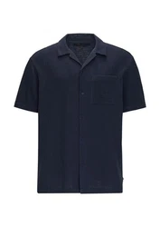 QS Kurzarmhemd Dunkelblau/Blau/Hellblau