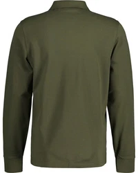 GANT Poloshirt REGULAR SHIELD LONGSLEEVE PIQUE RUGGER Dunkelgrün/Grün/Khaki