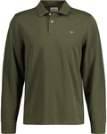 GANT Poloshirt REGULAR SHIELD LONGSLEEVE PIQUE RUGGER Dunkelgrün/Grün/Khaki