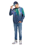 CARLO COLUCCI Sweatshirt Di Spigno Mischfarben/Hellblau/Lila/Orange