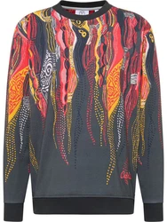 CARLO COLUCCI Sweatshirt Di Spigno Orange/Hellblau/Schwarz/Mischfarben