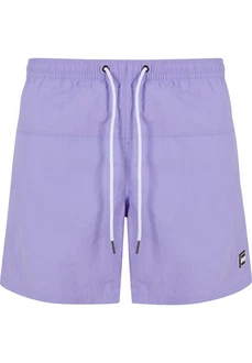 Urban Classics Block Swim Shorts Lila/Dunkelblau