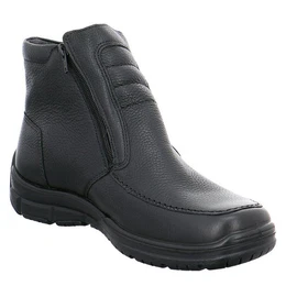 Groe Gren Bolzano Herren Lammfell-Stiefel Leder schwarz Schnrstiefel