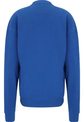 URBAN CLASSICS Rundhalspullover Light Terry Crew Blau