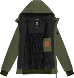 Ragwear Winterjacke Maddy Outdoorjacke mit Kapuze Dunkelgrün/Grün