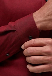 Eterna Blusenshirt Hemd SLIM FIT (8183 F170) Dunkelrot/Rot/Bordeaux/Braun