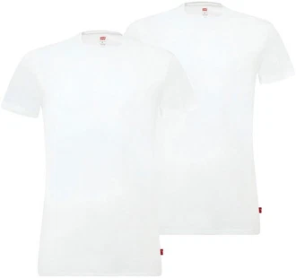 Levi's T-Shirt mit breitem Logobund Weiß/Creme