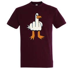 Youth Designz Print-Shirt Mwe Finger Herren T-Shirt Bordeaux/Dunkelrot
