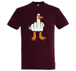Youth Designz Print-Shirt Mwe Finger Herren T-Shirt Bordeaux/Dunkelrot