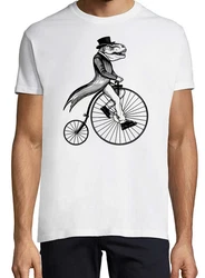 Youth Designz Print-Shirt T-Rex Zweirad Herren T-Shirt Weiß/Grau/Creme/Hellgrau