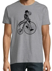 Youth Designz Print-Shirt T-Rex Zweirad Herren T-Shirt Grau/Hellgrau/Dunkelgrau