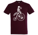 Youth Designz Print-Shirt T-Rex Zweirad Herren T-Shirt Dunkelrot/Bordeaux/Lila/Rosa