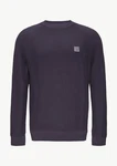 s.Oliver Strickpullover mit Struktur und Label-Patch Garment Dye Dunkelblau/Lila