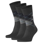 Burlington Kurzsocken Herren Socken 3er Pack - Manchester Dunkelblau/Dunkelgrau/Grau