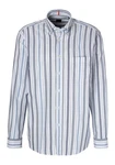 BOSS ORANGE Langarmhemd Lambey_1_M mit Button-down-Kragen Blau/Hellblau