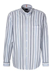 BOSS ORANGE Langarmhemd Lambey_1_M mit Button-down-Kragen Blau/Hellblau